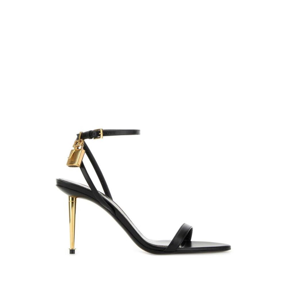 Tom Ford Women Black Leather Sandals